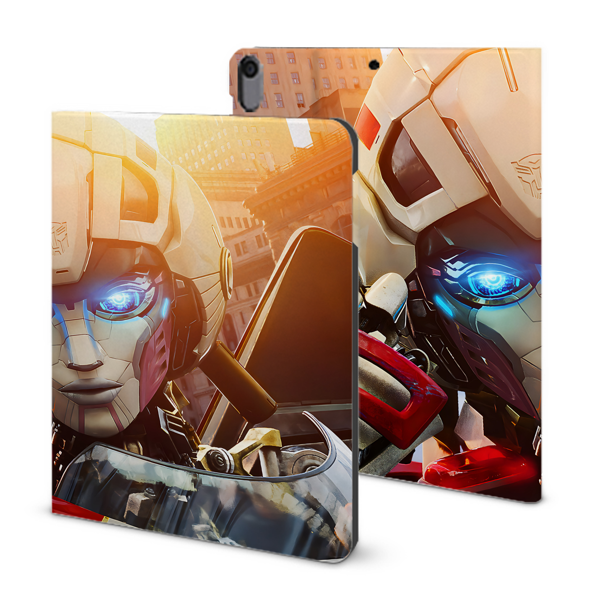 （画像用） Transformers トランスフォーマー IPad ケース ブック型 PUレザー TPU 耐衝撃 軽量 薄型 ペン収納なし 全面保護 IPad 各モデル対応